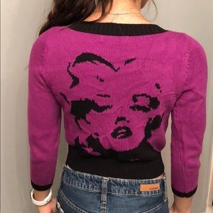 Cropped Marilyn Monroe cardigan